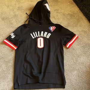 Lillard Trailblazers hooded shooting shirt. Like new
